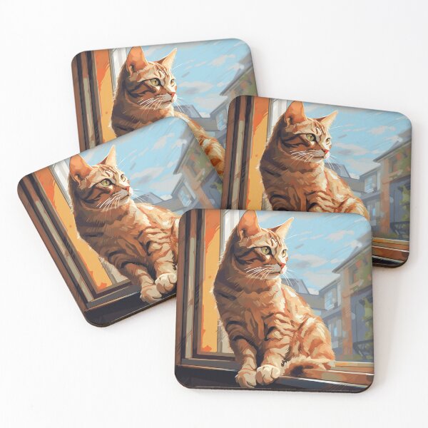 Item preview, Orange Tabby In The Window designed and sold by Bug & Brush.