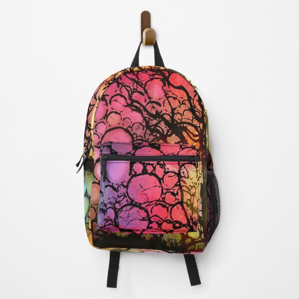 Item preview, Multicolor Tree Silhouette Bubbles Landscape Design 301 designed and sold by artbylucie.