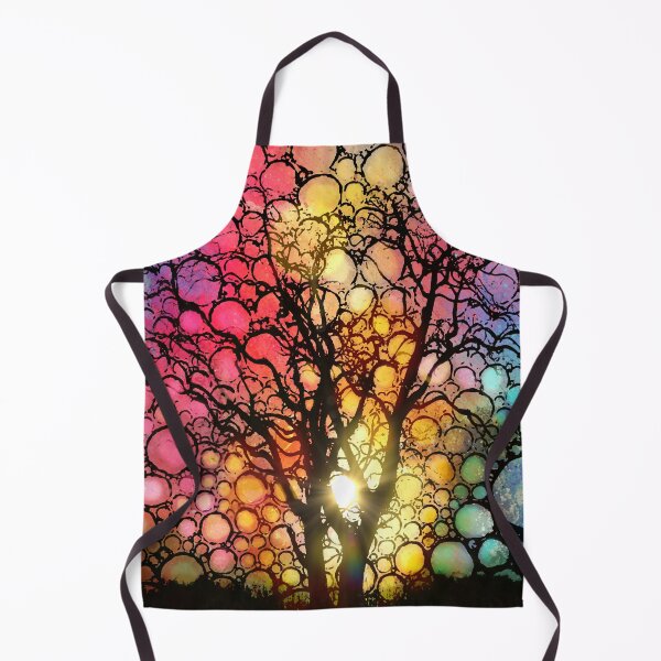 Item preview, Multicolor Tree Silhouette Bubbles Landscape Design 301 designed and sold by artbylucie.