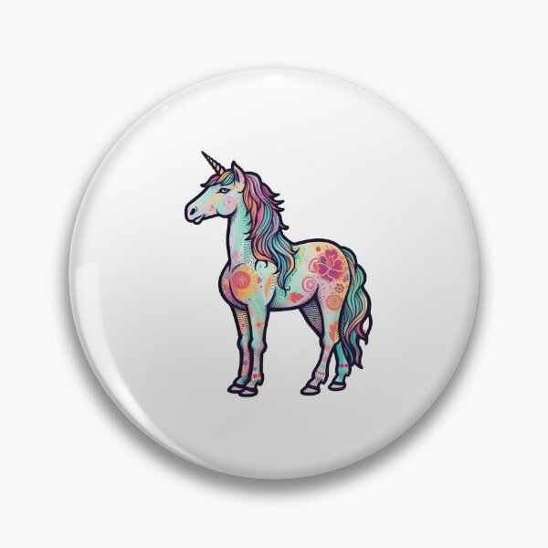 Item preview, Flower Power Unicorn - cool fantasy stickers designed and sold by SticknWear.