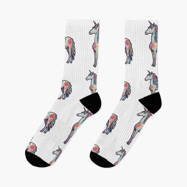 Item preview, Flower Power Unicorn - cool fantasy stickers designed and sold by SticknWear.