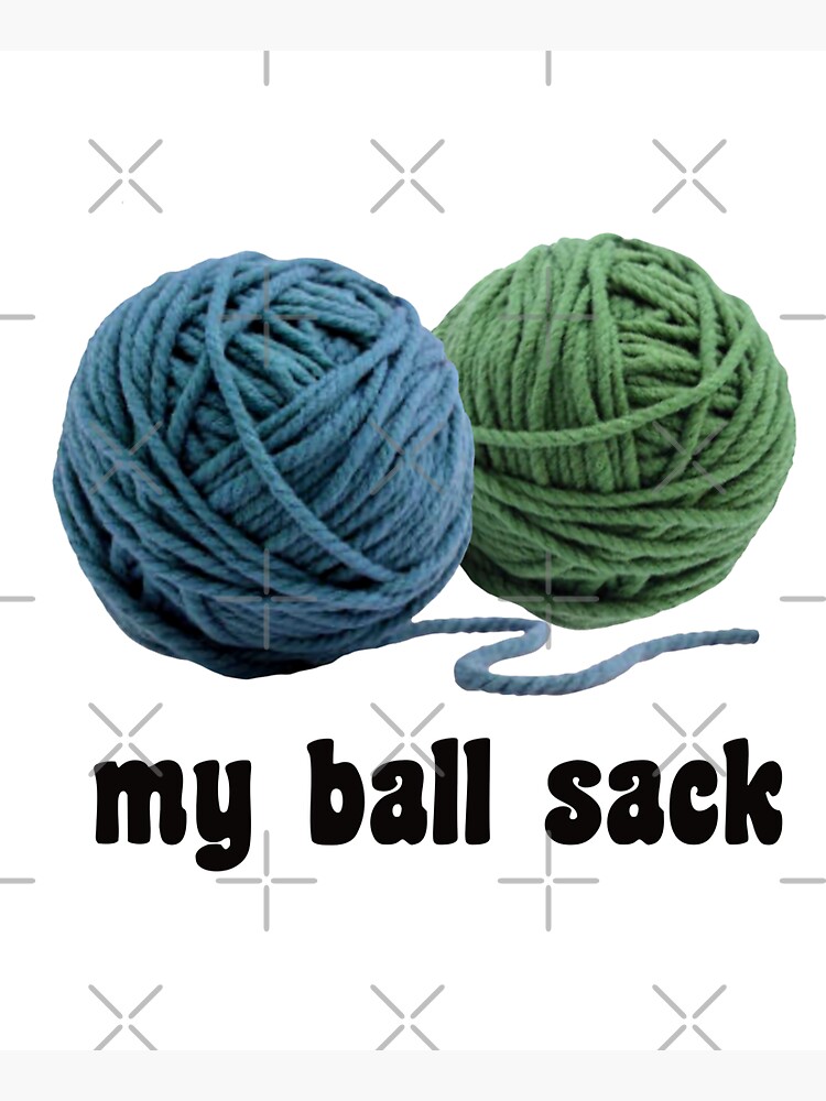 Knitting Gifts for Knitters - My Ball Sack Funny Yarn Tote Bag for