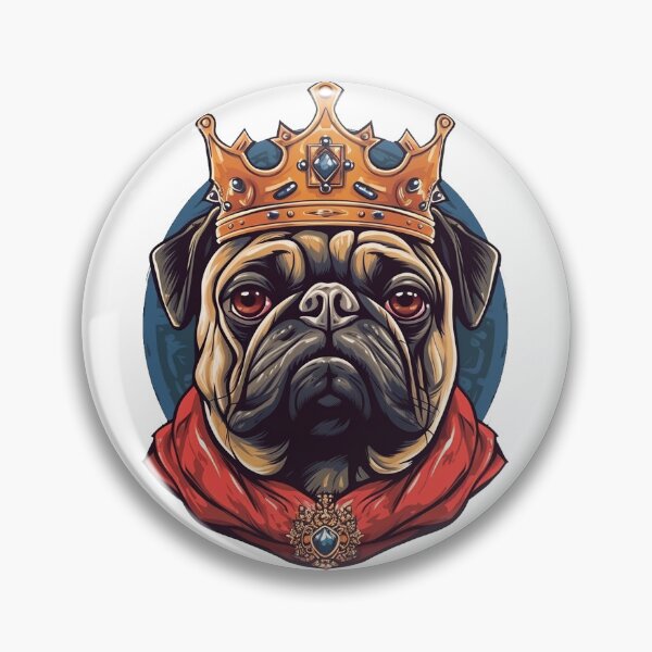 Item preview, Pug I the King designed and sold by Ritacaloe.