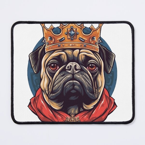 Item preview, Pug I the King designed and sold by Ritacaloe.