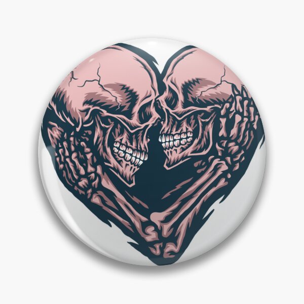 Item preview, Skull Couple Heart designed and sold by MickeyLavender.