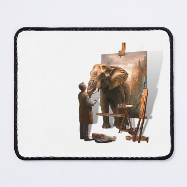 Item preview, Ultra Realistic Elephant Painting designed and sold by ai-beyond.