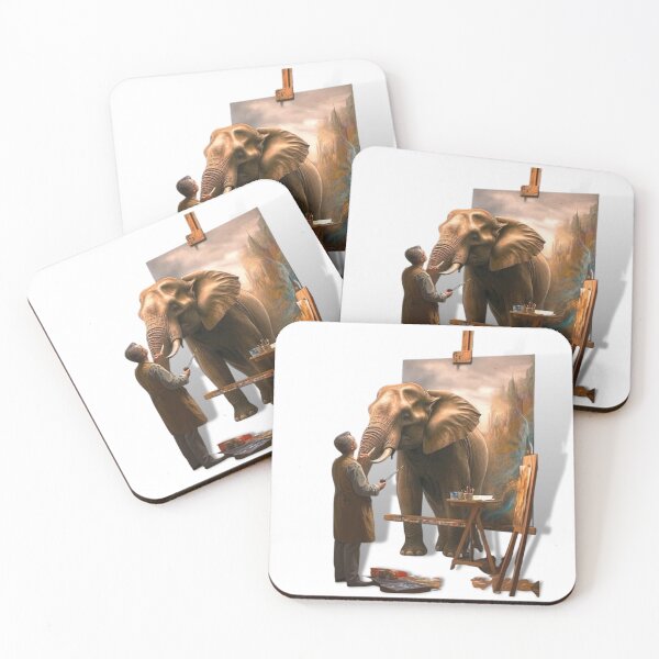 Item preview, Ultra Realistic Elephant Painting designed and sold by ai-beyond.