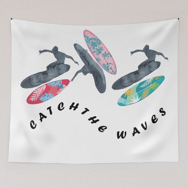 Item preview, catch the waves surf summer holidays designed and sold by DESIGNIRIS.