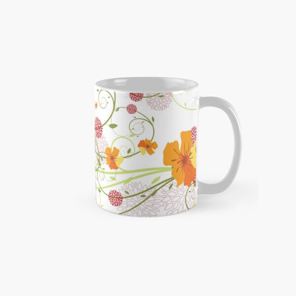 Item preview, Yellow Summer Hibiscus Swirls and Swallow Birds © fatfatin designed and sold by fatfatin.