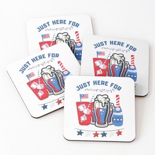 Item preview, Just Here For Drinks 4th of July T-Shirt designed and sold by GenXYZstuff.