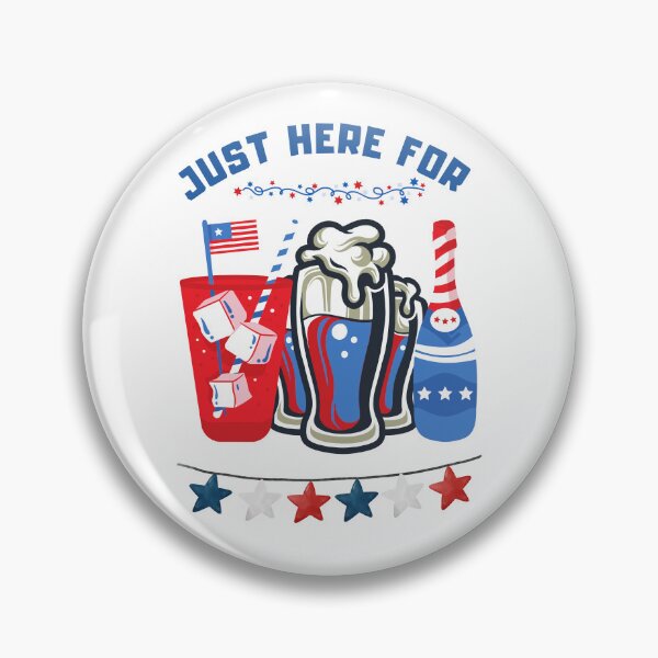 Item preview, Just Here For Drinks 4th of July T-Shirt designed and sold by GenXYZstuff.