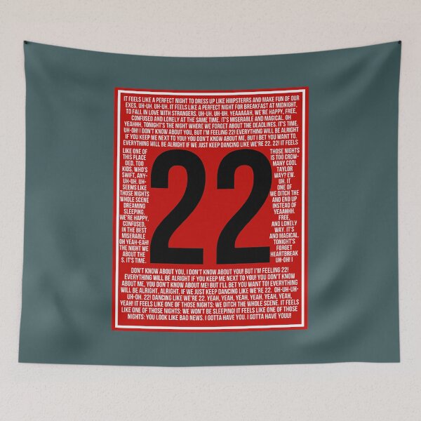 Item preview, taylor swift, 22, all lyrics designed and sold by Arlington258.