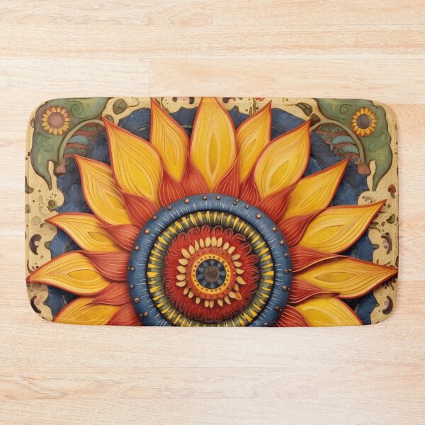 Item preview, Sunflower, folk art style designed and sold by SBD-Shop.