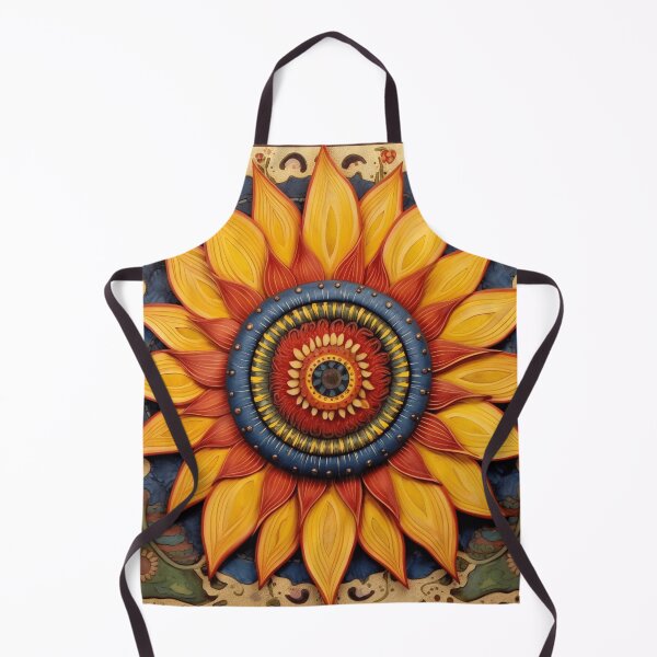 Item preview, Sunflower, folk art style designed and sold by SBD-Shop.