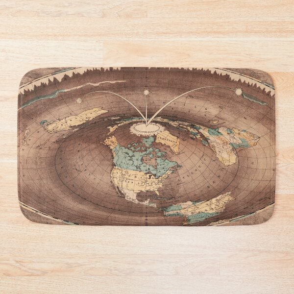 Item preview, Map of the square and stationary Earth by Ferguson, Orlando designed and sold by Vintagenaut.