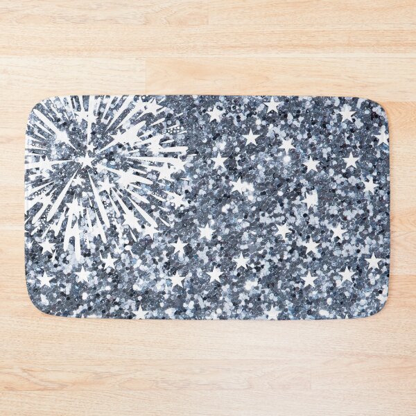 Item preview, Sparkly Lady in Silver Glitter Star Print designed and sold by ClaudiaFlores.