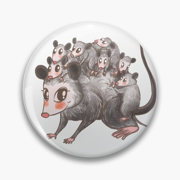 Aperçu de l'œuvre Opossum et bébés créée et vendue par NCNstudio.