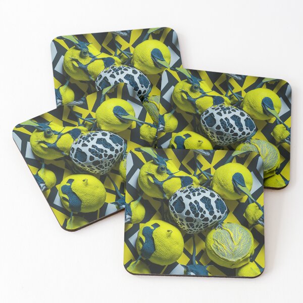 Item preview, Enigmatic Allure: Captivating Chameleons and Tangy Lemons in 4K Op Art designed and sold by AmazingLab.