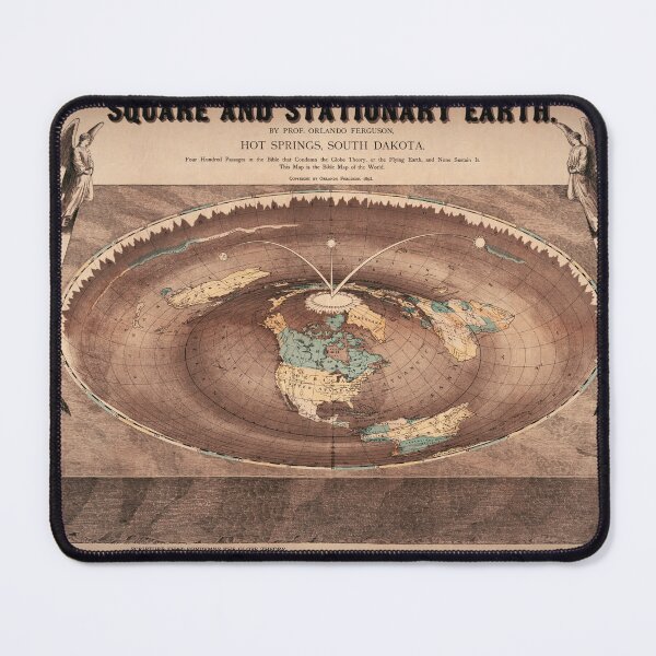 Item preview, Map of the square and stationary Earth by Ferguson, Orlando designed and sold by Vintagenaut.