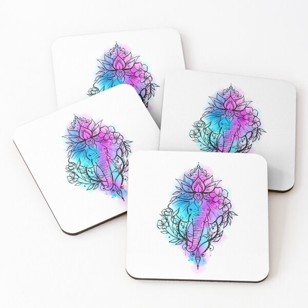 Artikelvorschau, Blumenelefant-Lotus entworfen und verkauft von CuteTattoo.