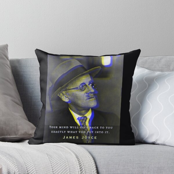 Item preview, James Joyce portrait and quote: Your mind will give back exactly what you put into it. designed and sold by artbleed.