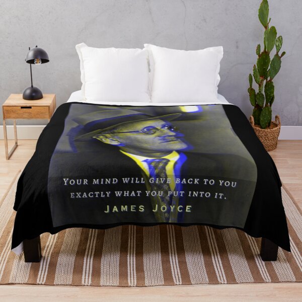 Item preview, James Joyce portrait and quote: Your mind will give back exactly what you put into it. designed and sold by artbleed.