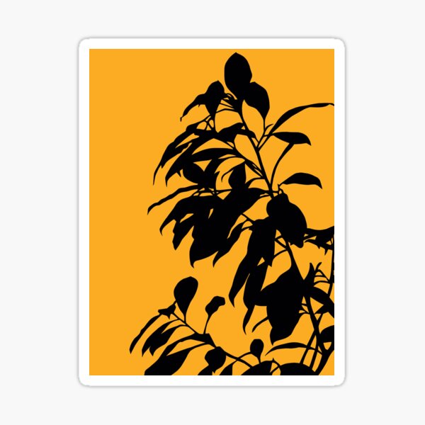 Plant in Silhouette Sticker