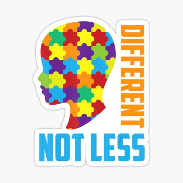 Colorful Autism Different Not Less Fun Stickers