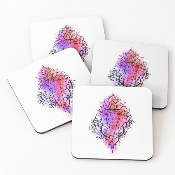 Artikelvorschau, Blumenelefant-Lotus entworfen und verkauft von CuteTattoo.