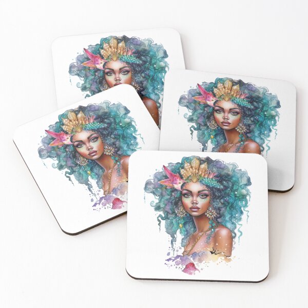 Item preview, Beautiful African Mermaid designed and sold by SaikoDesigns.