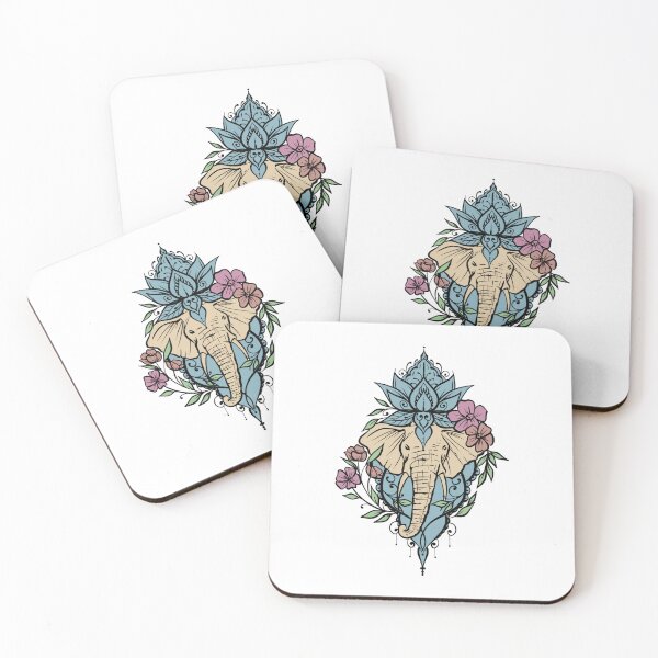 Artikelvorschau, Blumenelefant-Lotus entworfen und verkauft von CuteTattoo.