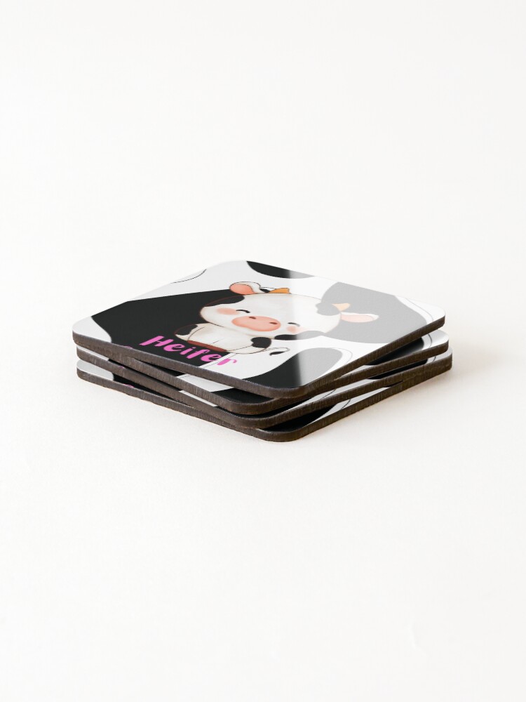 Thumbnail 4 of 5, Coasters (Set of 4), Heifer Pwease designed and sold by ReeReeDesigns.