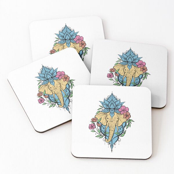 Artikelvorschau, Blumenelefant-Lotus entworfen und verkauft von CuteTattoo.