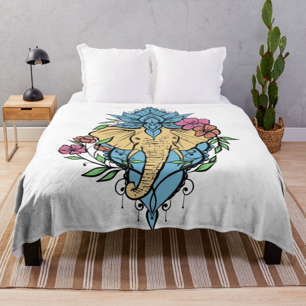 Artikelvorschau, Blumenelefant-Lotus entworfen und verkauft von CuteTattoo.