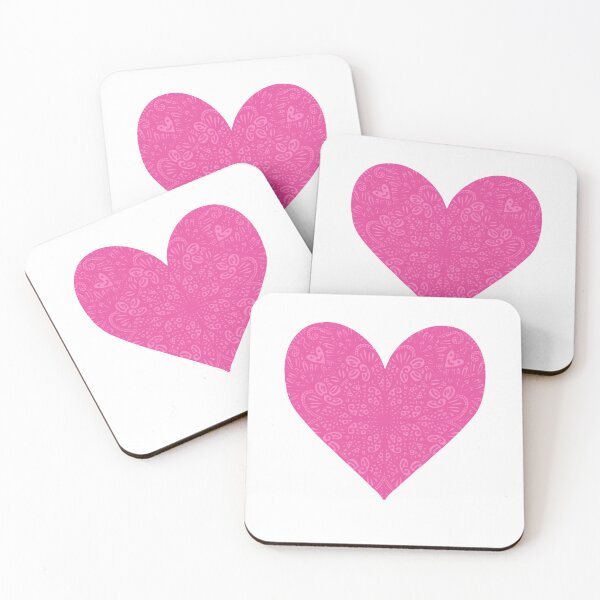 Item preview, pink heart mandala designed and sold by myramadeit.