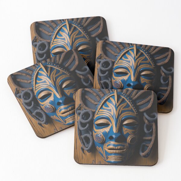 Item preview, Wooden tribal mask phone case designed and sold by Dr-Kane.