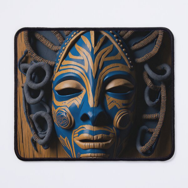 Item preview, Wooden tribal mask phone case designed and sold by Dr-Kane.