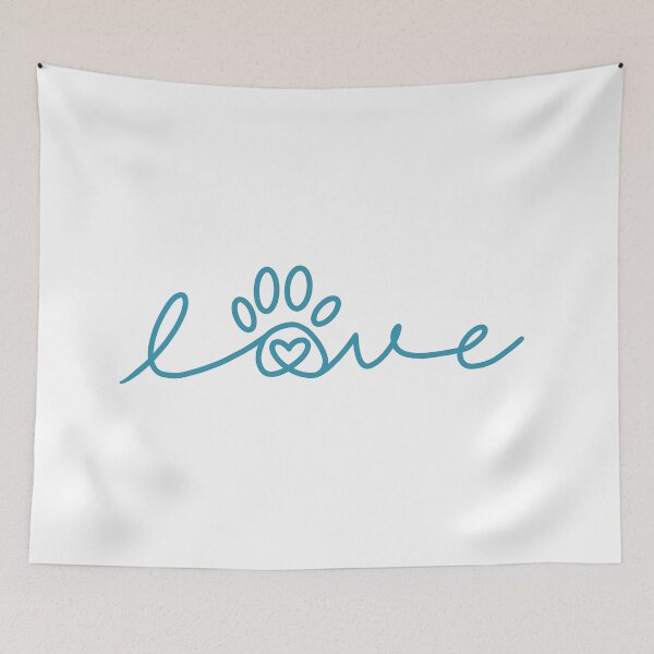 Item preview, Love Dog Paw Print Heart designed and sold by CuteTattoo.
