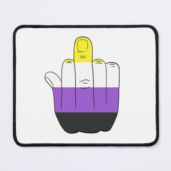 Artikelvorschau, Prideflagge Nonbinär Mittelfinger LGBTQIA entworfen und verkauft von RoronoaRica.