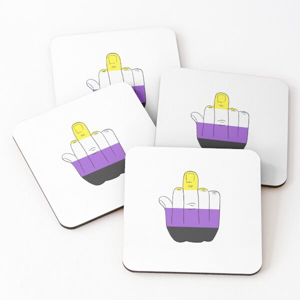 Item preview, Prideflag Nonbinary Middlefinger LGBTQIA designed and sold by RoronoaRica.