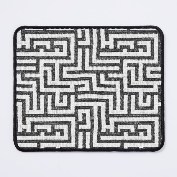 Item preview, Pattern: Black & White Labyrinth | Fabric Textile Imitation designed and sold by GiveMeMood.