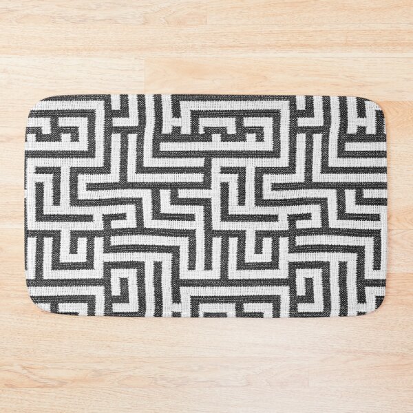 Item preview, Pattern: Black & White Labyrinth | Fabric Textile Imitation designed and sold by GiveMeMood.