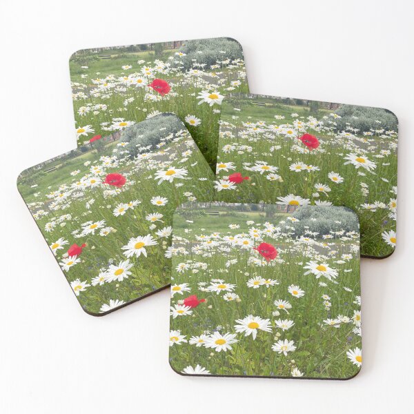 Item preview, English Wild Flowers - Ox-eye Daisies and Poppies designed and sold by Violaman.