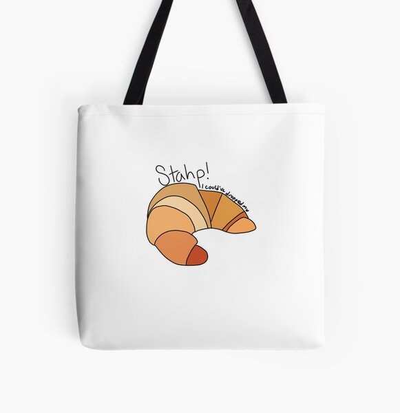 Pastry Breakfast Croissant Tote Bag Shoulder Bag Shopping Bag 