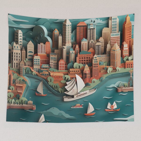 Item preview, City of Sydney Australia Illustration designed and sold by Juliascutecornr.