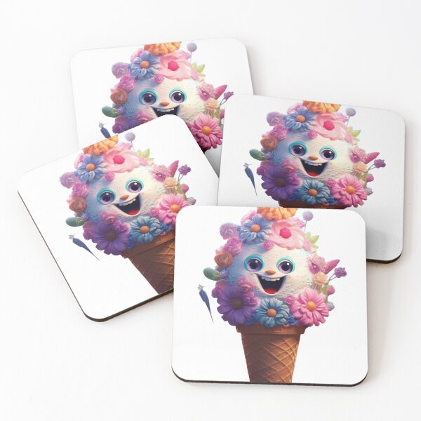 Item preview, Floral Icy Flavor - Vanilla Ice Cream designed and sold by ai-beyond.