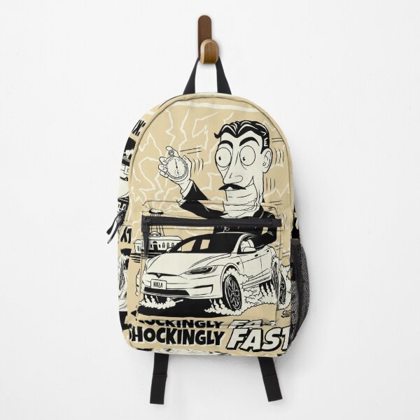 Item preview, Shockingly Fast (Tesla Driving a Tesla) 2021-2023 3rd generation designed and sold by Automotive Art by Greg.
