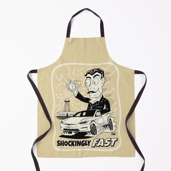 Item preview, Shockingly Fast (Tesla Driving a Tesla) 2021-2023 3rd generation designed and sold by Automotive Art by Greg.