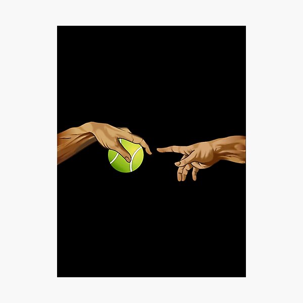 Item preview, Tennis Michelangelo Tennis Ball Hand Tennis Player Funny designed and sold by 3raraza.