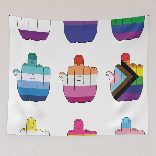 Item preview, 9 Prideflags Middlefinger LGBTQIA designed and sold by RoronoaRica.